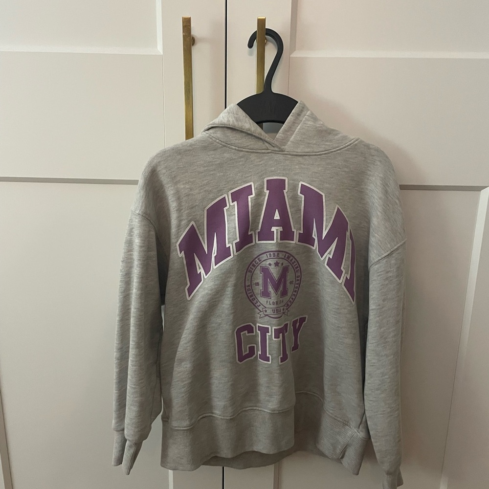 Zara Kids Gray Miami City Hoodie